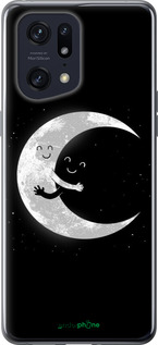 Силиконовый чехол Лунные объятия для Oppo Find X5 Pro - 6508u-2603 изображение 