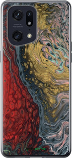 Силиконовый чехол С изображением абстрактной живописи для Oppo Find X5 Pro - 6530u-2603 изображение 