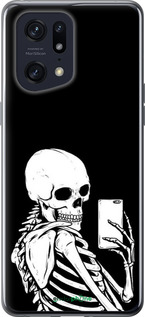 Силіконовий чехол Скелет робить Selfie для Oppo Find X5 Pro - 6535u-2603 изображение 