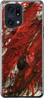 Силіконовий чехол Абстрактна композиція в червоних тонах для Oppo Find X5 Pro - 6541u-2603 изображение 