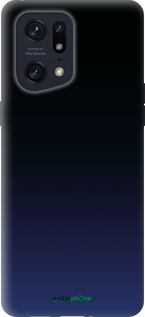 Силиконовый чехол Градиент в тёмно - синем стиле для Oppo Find X5 Pro - 6542u-2603 изображение 