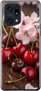 Силиконовый чехол Вишня в шоколаде для Oppo Find X5 Pro - 6698u-2603 изображение 
