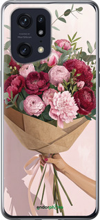 Силиконовый чехол Пионы 1 для Oppo Find X5 Pro - 6705u-2603 изображение 