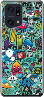 Силіконовий чехол Стікер бомбінг 1 для Oppo Find X5 Pro - 693u-2603 изображение 