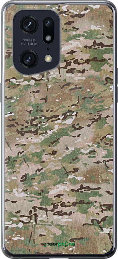 Силиконовый чехол Камуфляж v5 для Oppo Find X5 Pro - 1201u-2603 изображение 