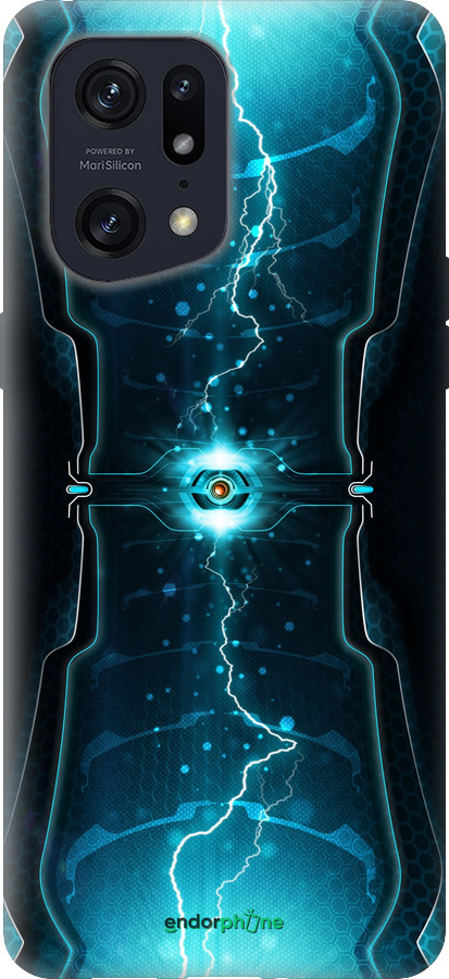 Силиконовый чехол Молнии в цилиндре для Oppo Find X5 Pro - 120u-2603 изображение 