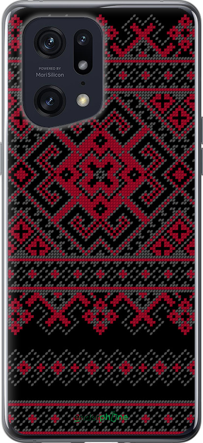 Силіконовий чехол Вишиванка 52 для Oppo Find X5 Pro - 1763u-2603 изображение 