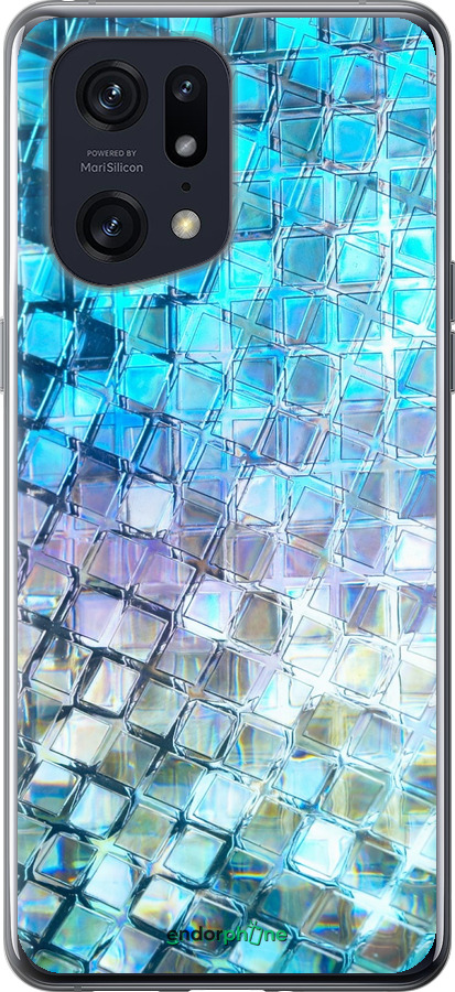 Силиконовый чехол Переливающаяся чешуя для Oppo Find X5 Pro - 227u-2603 изображение 