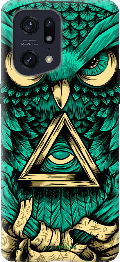 Силиконовый чехол Сова Арт-тату для Oppo Find X5 Pro - 3971u-2603 изображение 