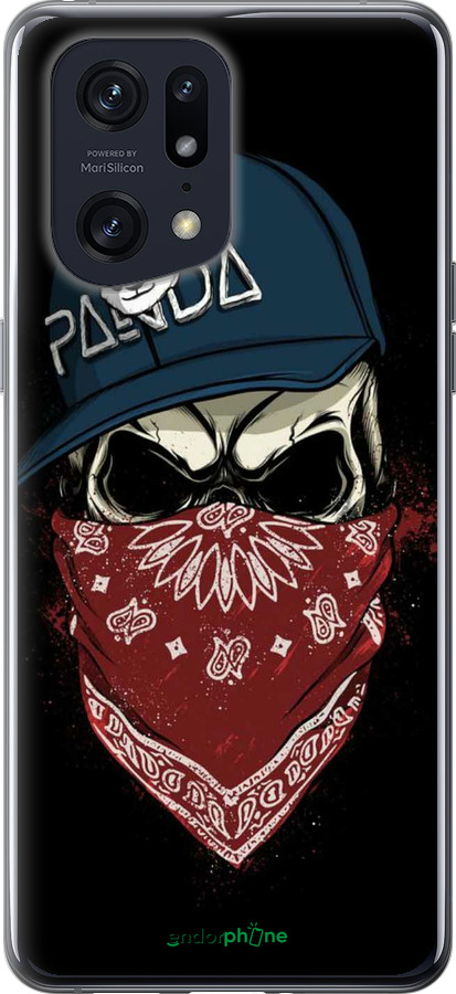 Силиконовый чехол Череп в кепке для Oppo Find X5 Pro - 4127u-2603 изображение 