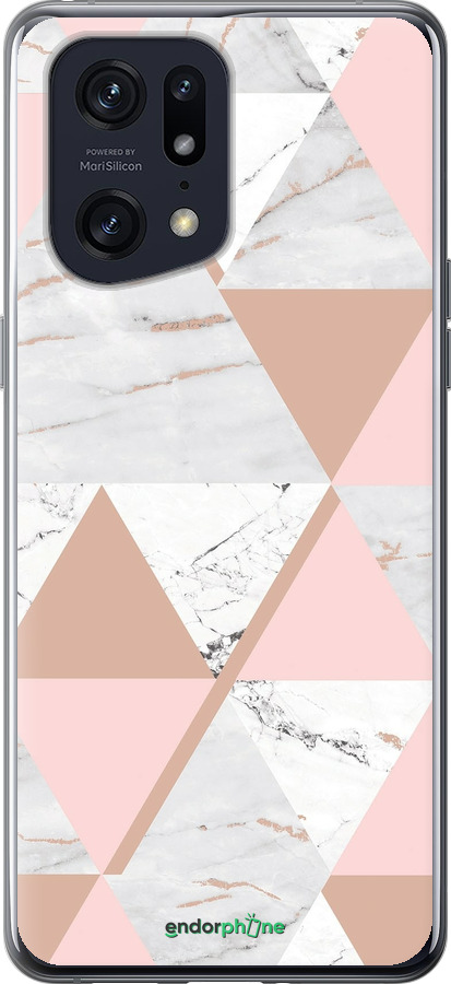 Силиконовый чехол Мраморная симметрия для Oppo Find X5 Pro - 4344u-2603 изображение 