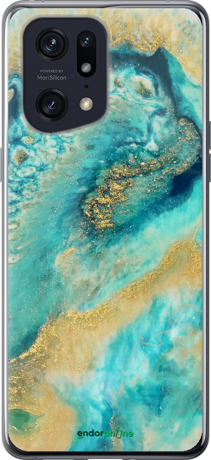 Силіконовий чехол Green marble для Oppo Find X5 Pro - 4365u-2603 изображение 