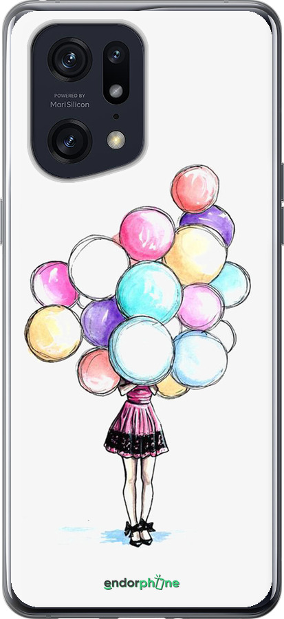 Силиконовый чехол Шарики для Oppo Find X5 Pro - 4387u-2603 изображение 