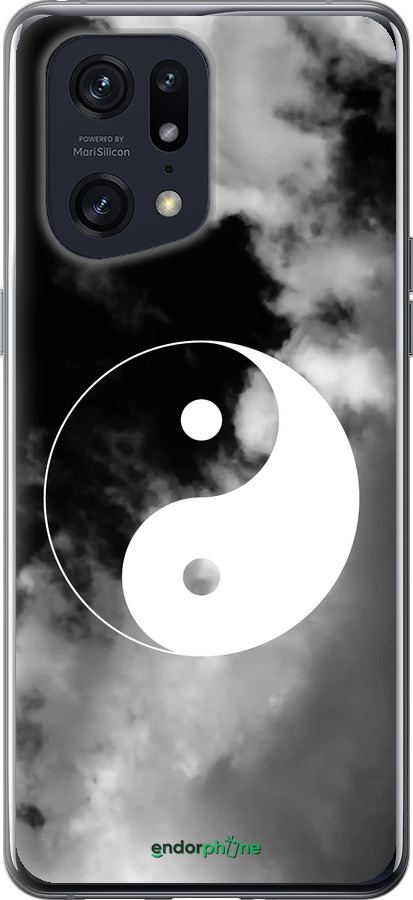 Силиконовый чехол Инь и Янь для Oppo Find X5 Pro - 4389u-2603 изображение 