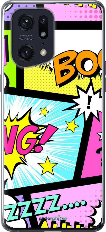 Силиконовый чехол Комикс 1 для Oppo Find X5 Pro - 4407u-2603 изображение 