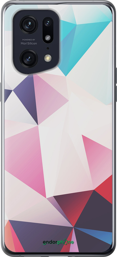 Силиконовый чехол Геометрия 3 для Oppo Find X5 Pro - 4415u-2603 изображение 