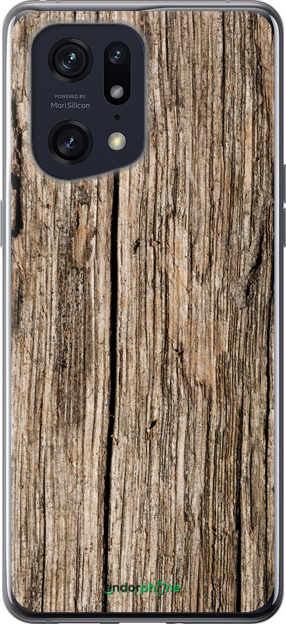 Силиконовый чехол Текстура дерева для Oppo Find X5 Pro - 4476u-2603 изображение 