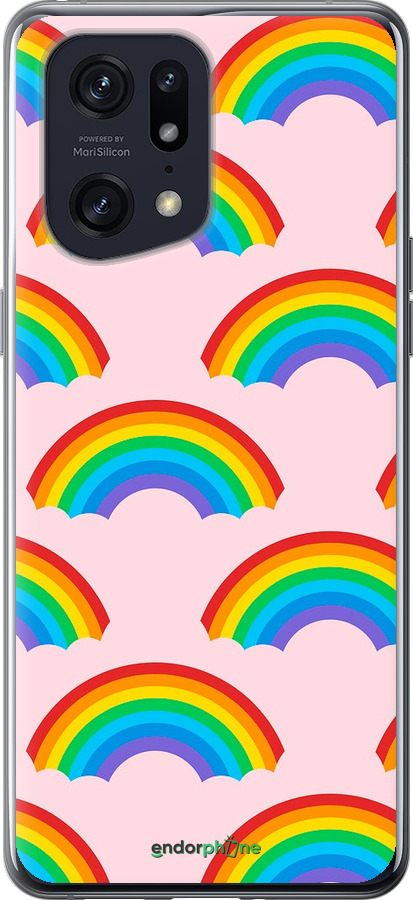 Силиконовый чехол Rainbows для Oppo Find X5 Pro - 4478u-2603 изображение 
