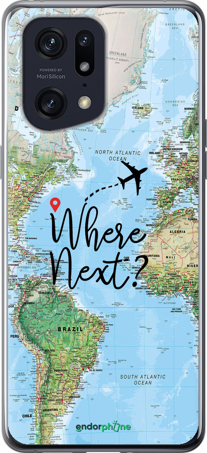 Силиконовый чехол Путешествие для Oppo Find X5 Pro - 4503u-2603 изображение 