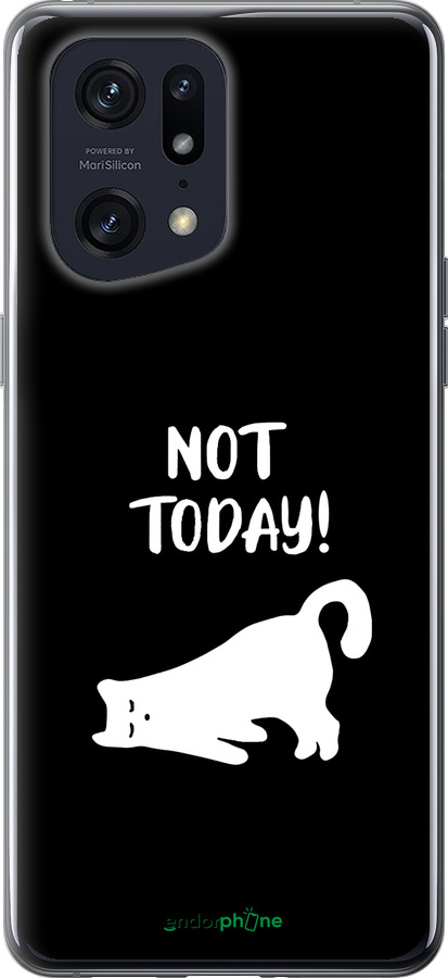 Силиконовый чехол Уставший кот для Oppo Find X5 Pro - 4535u-2603 изображение 