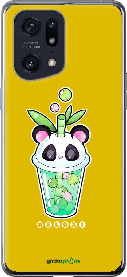 Силиконовый чехол Панда 1 для Oppo Find X5 Pro - 4558u-2603 изображение 