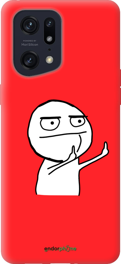 Силиконовый чехол Мем для Oppo Find X5 Pro - 4578u-2603 изображение 