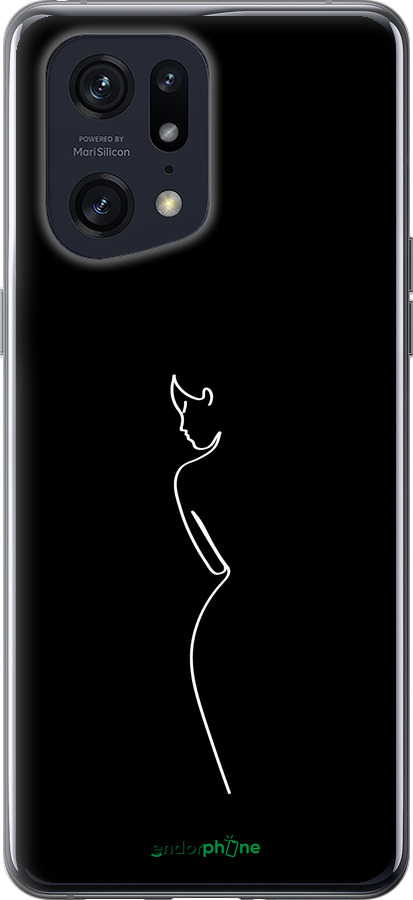 Силиконовый чехол Силуэт1 для Oppo Find X5 Pro - 4590u-2603 изображение 