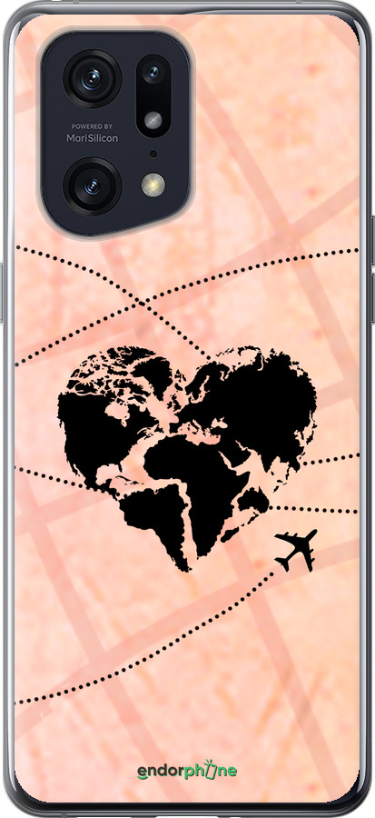 Силиконовый чехол Путешествуй для Oppo Find X5 Pro - 4607u-2603 изображение 