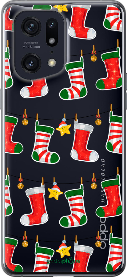 Силиконовый чехол Новогодний 9 для Oppo Find X5 Pro - 4622u-2603 изображение 