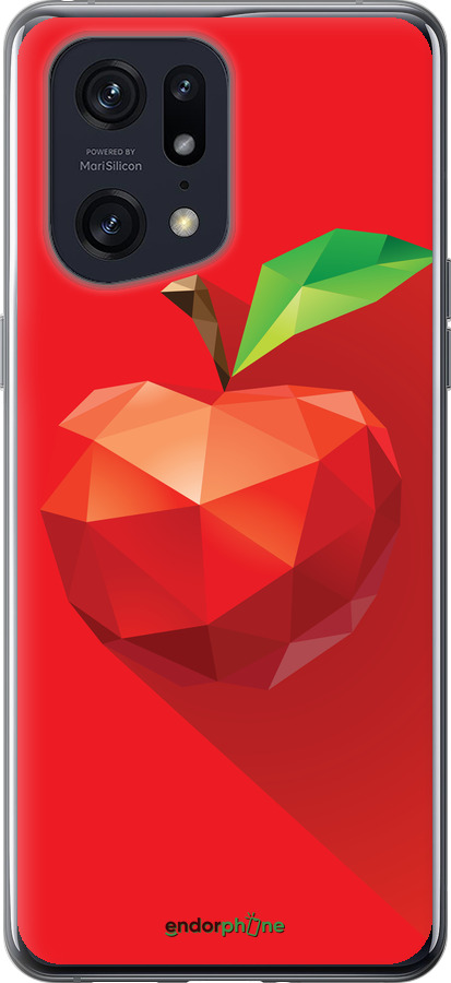 Силіконовий чехол Яблуко для Oppo Find X5 Pro - 4696u-2603 изображение 