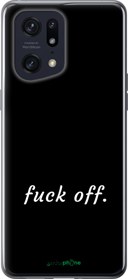 Силиконовый чехол Fuck off для Oppo Find X5 Pro - 4731u-2603 изображение 