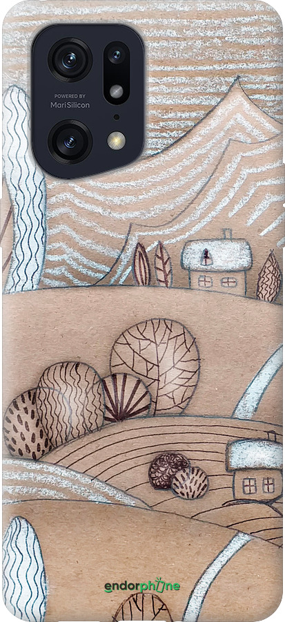 Силиконовый чехол Сказочные холмы для Oppo Find X5 Pro - 4749u-2603 изображение 