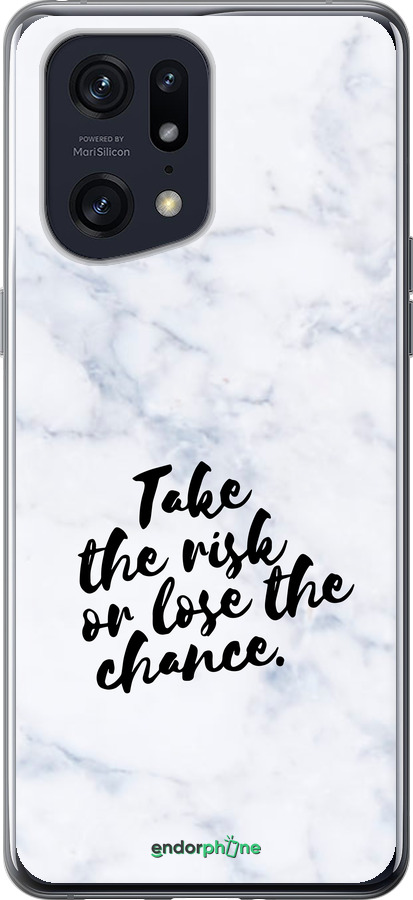 Силиконовый чехол Рискнуть или потерять шанс для Oppo Find X5 Pro - 4866u-2603 изображение 
