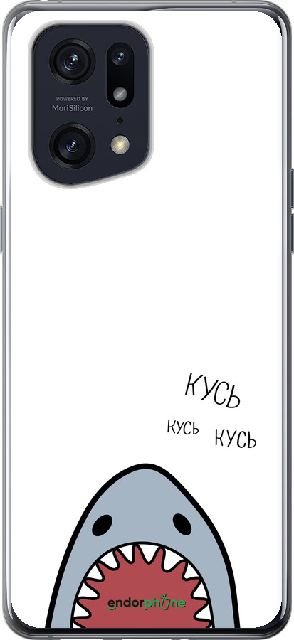 Силиконовый чехол Акула для Oppo Find X5 Pro - 4870u-2603 изображение 