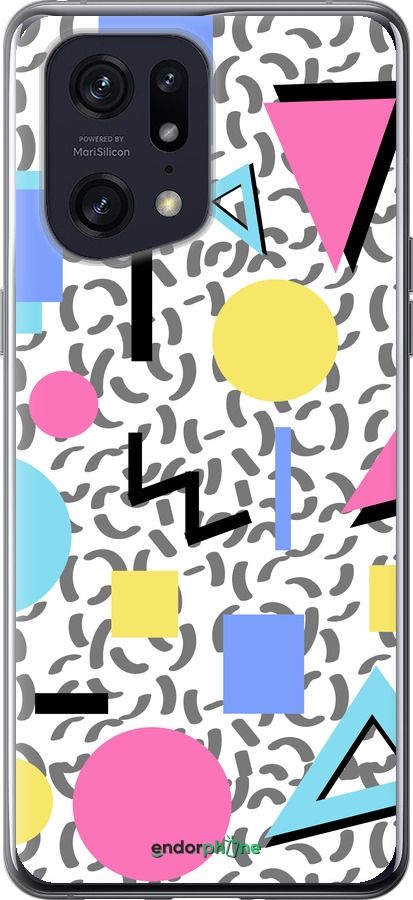 Силиконовый чехол Color shapes для Oppo Find X5 Pro - 4893u-2603 изображение 