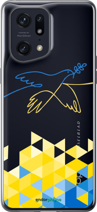 Силиконовый чехол Птица мира для Oppo Find X5 Pro - 5231u-2603 изображение 