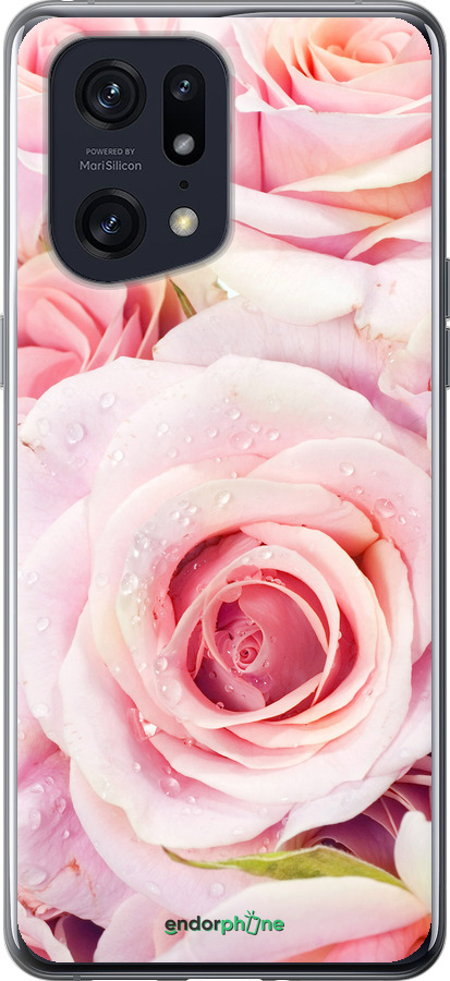 Силиконовый чехол Розы для Oppo Find X5 Pro - 525u-2603 изображение 