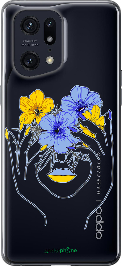 Силиконовый чехол Девушка v4 для Oppo Find X5 Pro - 5276u-2603 изображение 