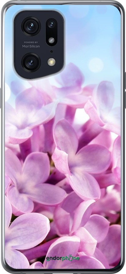 Силиконовый чехол Сирень для Oppo Find X5 Pro - 527u-2603 изображение 