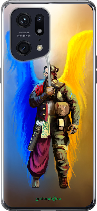 Силиконовый чехол Воин-Ангел для Oppo Find X5 Pro - 5317u-2603 изображение 