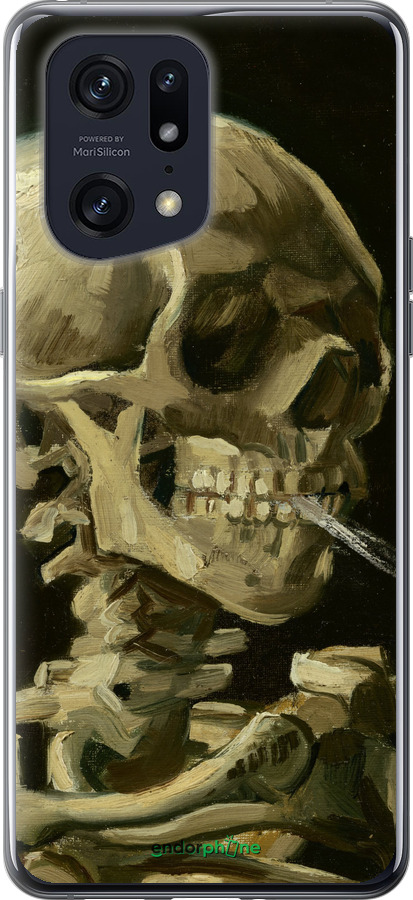 Силиконовый чехол Винсент Ван Гог. Череп для Oppo Find X5 Pro - 5544u-2603 изображение 