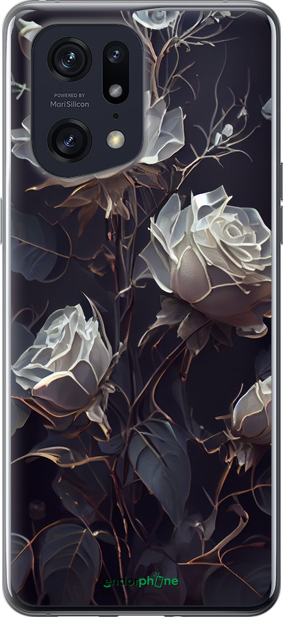 Силиконовый чехол Розы 2 для Oppo Find X5 Pro - 5550u-2603 изображение 