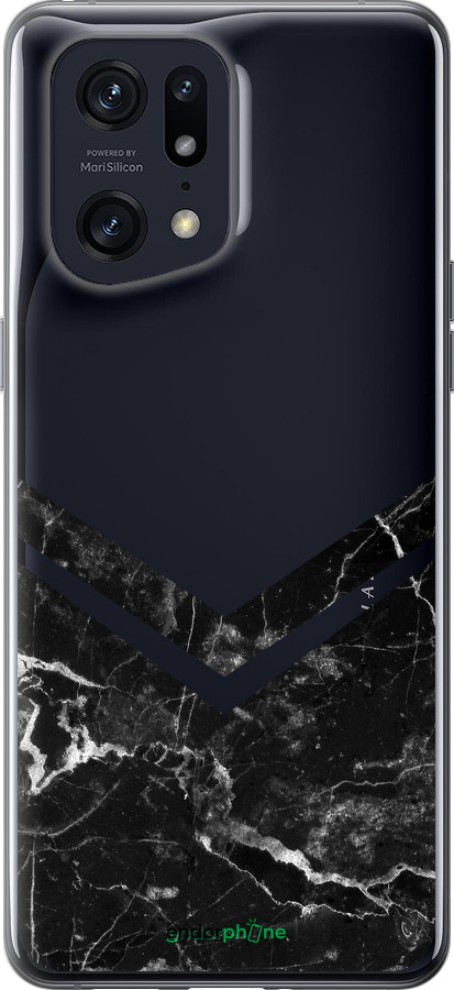 Силиконовый чехол Мраморный шеврон для Oppo Find X5 Pro - 5570u-2603 изображение 