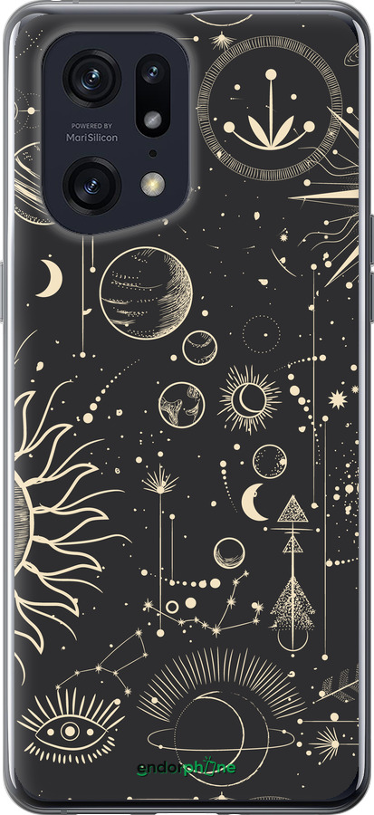 Силиконовый чехол Фаза луны для Oppo Find X5 Pro - 5605u-2603 изображение 