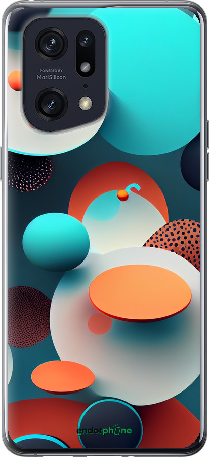 Силиконовый чехол Горошек абстракция для Oppo Find X5 Pro - 5608u-2603 изображение 