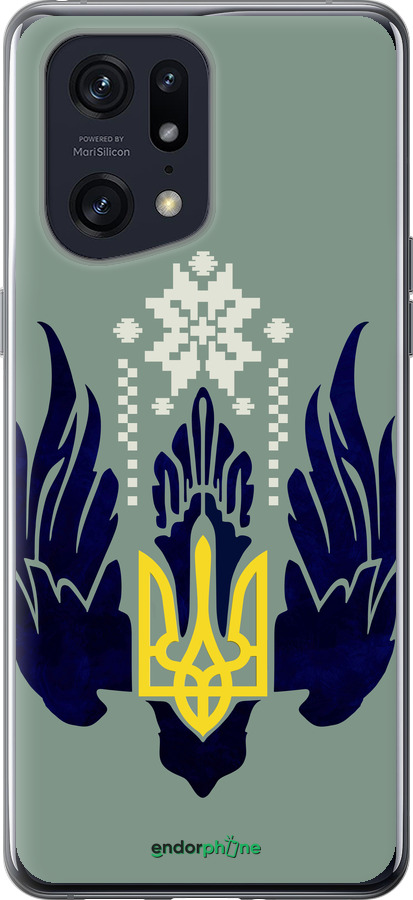 Силіконовий чехол Тризуб із крилами для Oppo Find X5 Pro - 5640u-2603 изображение 