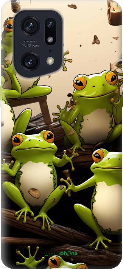 Силиконовый чехол Жабки для Oppo Find X5 Pro - 5656u-2603 изображение 