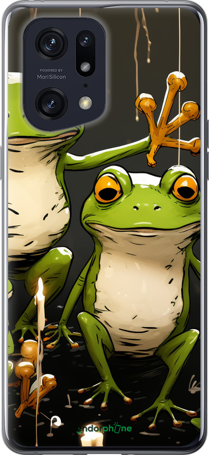 Силиконовый чехол Жабки 2 для Oppo Find X5 Pro - 5657u-2603 изображение 