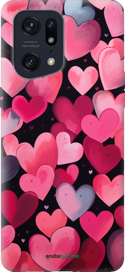 Силіконовий чехол Сердечка 4 для Oppo Find X5 Pro - 5662u-2603 изображение 