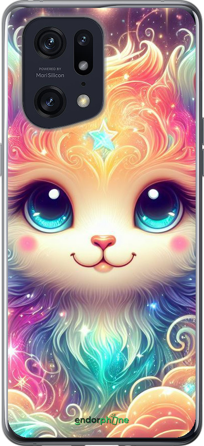 Силиконовый чехол Сказочный котенок для Oppo Find X5 Pro - 5813u-2603 изображение 